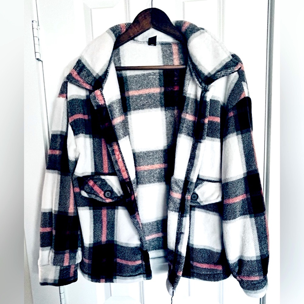 SHEIN | Faux Sherpa Shacket